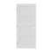 Codel Doors 36" x 80" x 1-3/8" Primed 4-Panel Equal Panel Interior Shaker 7-1/4" RH Prehung Door w/Black Hinges 3068pri8444RH1D714 - alternate 1